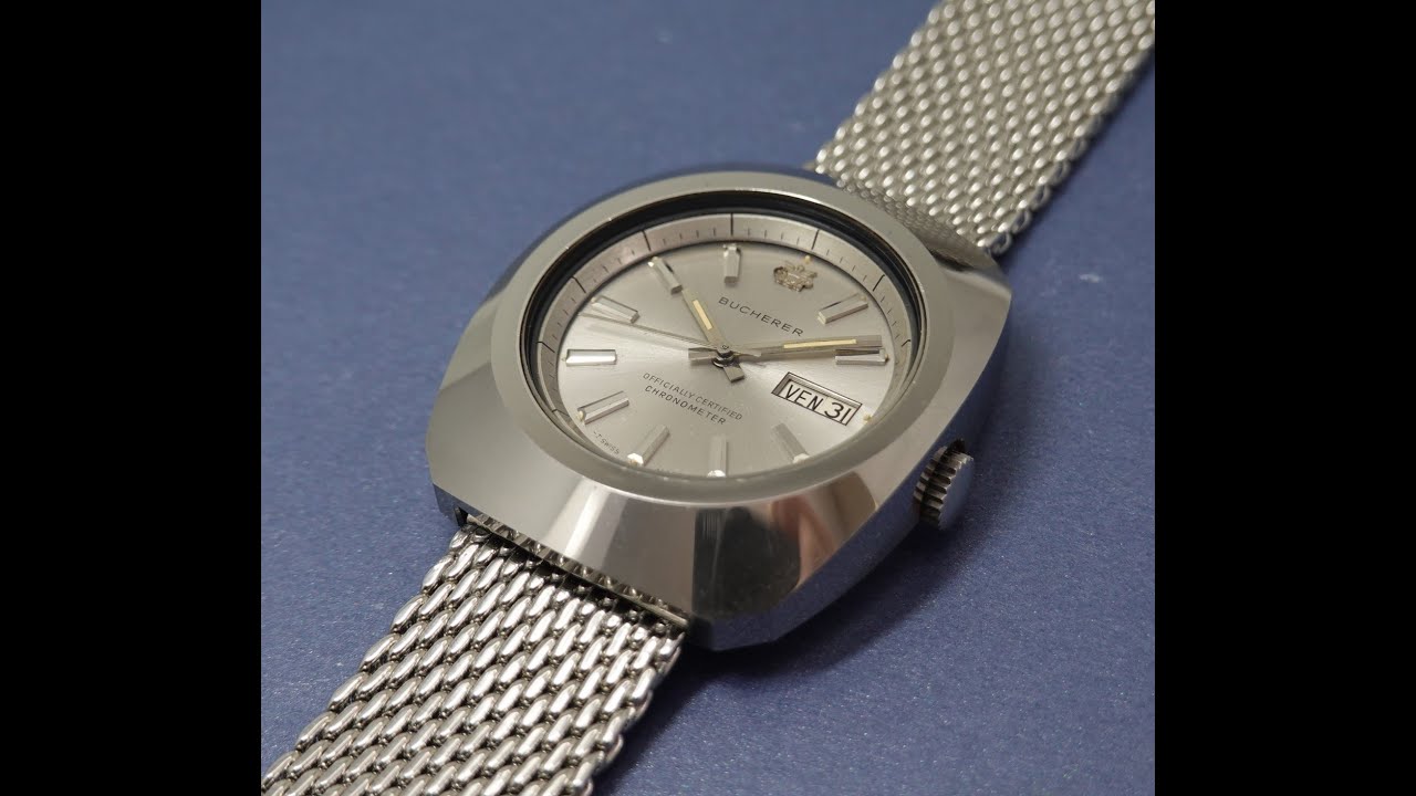 c1974 Bucherer Chronometer 'Edison' men's vintage watch with IWC