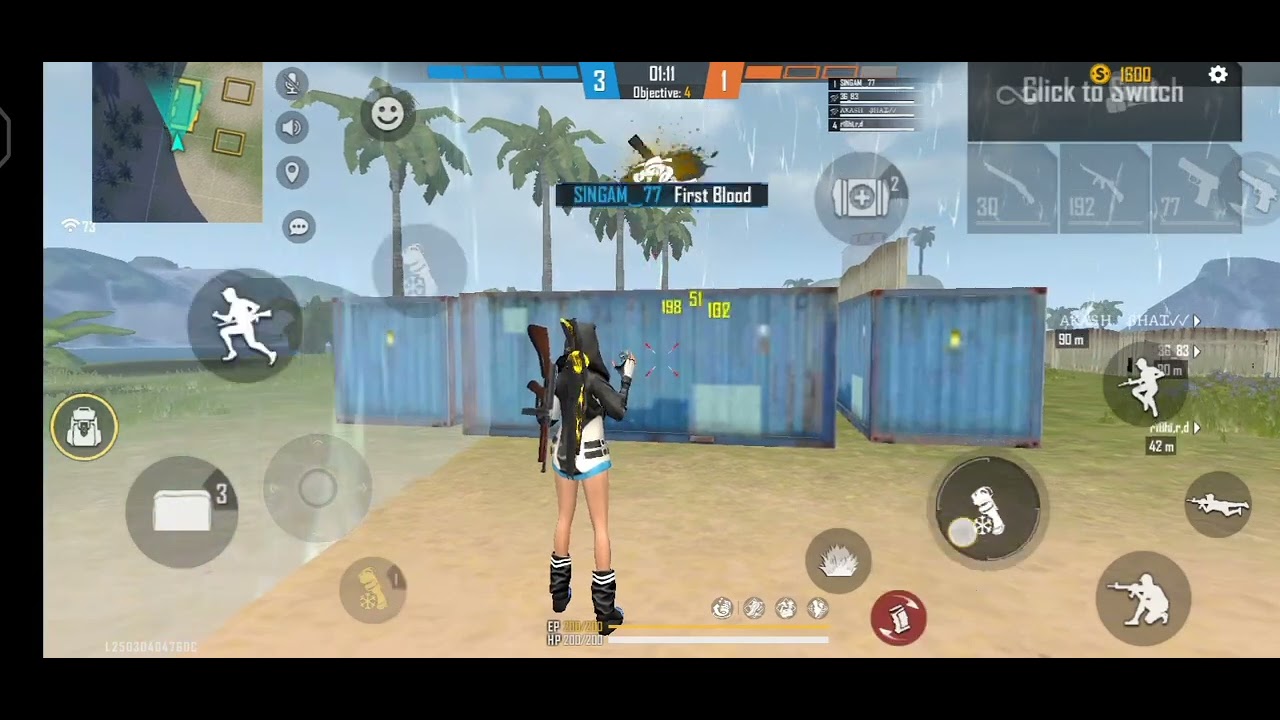 Bomb pakkirri movement in Free fire 