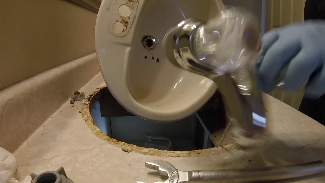 Bathroom vanity, faucet, sink replacement. Installation YouTube
