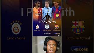 Can you name the player who is teamed up with Leroy Sané, Kevin De Bruyne, and Lamine Yamal #footbll