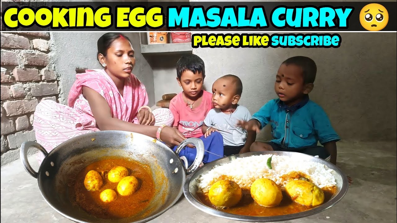Egg masala curry cooking eating | Village style Cooking Eating | jh eating show 