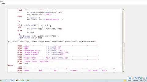 Program sederhana Menghitung gaji Karyawan Menggunakan Ubuntu #ubuntulinux #informatika #tutorials 