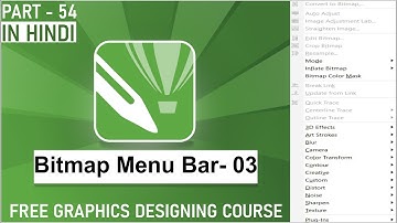 How to use Bitmap menu bar in Corel draw (part-3) | Corel draw tutorial in Hindi