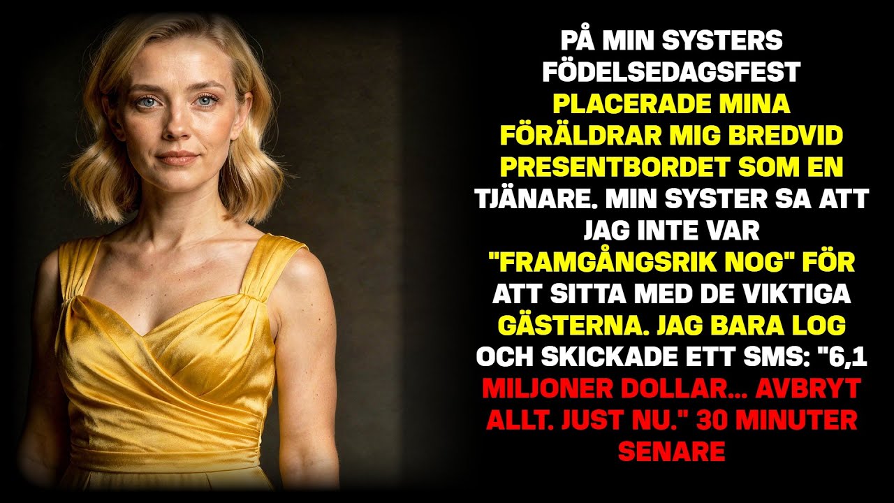 På familjefesten placerade mina föräldrar mig vid presentbordet som en tjänare – så jag...