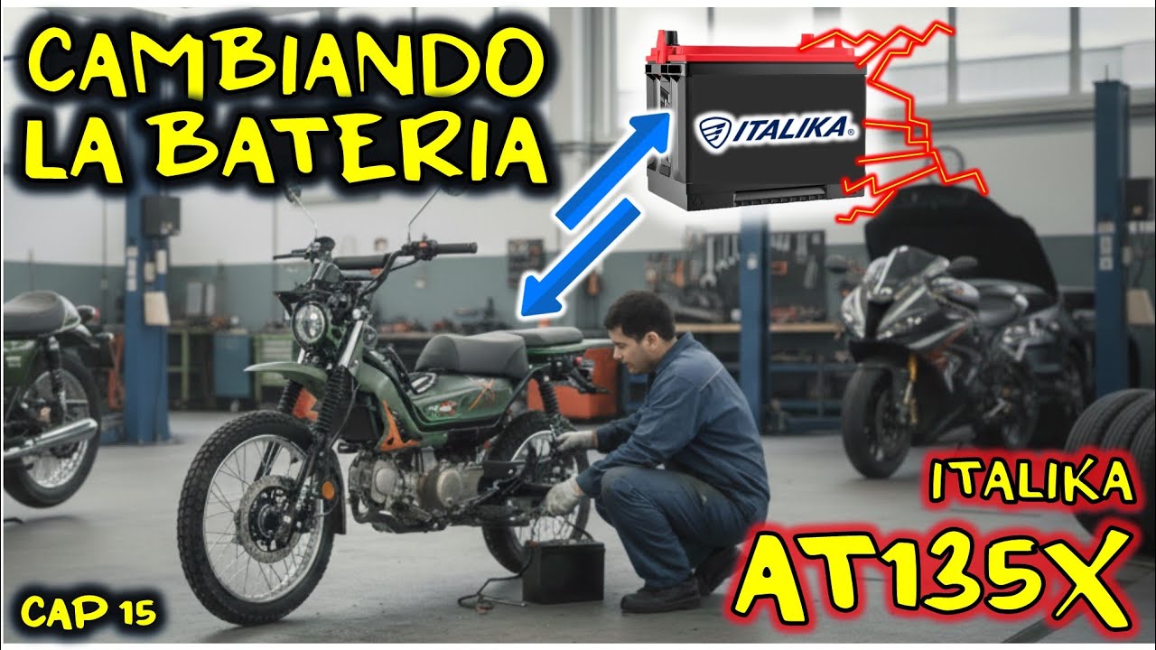 Cambio de bateria de AT135X Italika ¿No sabes donde se encuentra? Te ...
