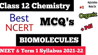 biomolecules mcqs #1 Top 35 mcqs | neet & Class 12 Chemistry MCQ  | Term 1 Exams