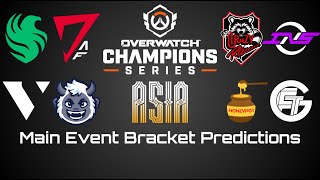 OWCS 2024 Asia Stage 1 Main Event Bracket Predictions