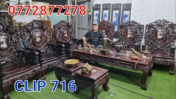 Clip 716 (9/4/2022) Bộ Bàn Ghế Gỗ 9 Món, Tranh Gốm Giá Rẽ, Đồ Đồng Sưu Tầm, Đồ Cổ Xưa Cũ, ltk