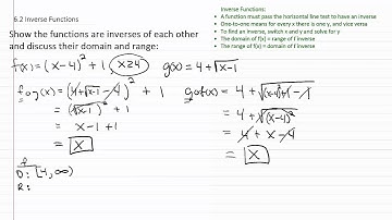 Algebra Videos: Inverse Functions p3