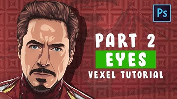 [ Photoshop Tutorial ] Vector / Vexel Art [PART 2 - EYES ] (IRONMAN)