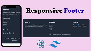 Responsive Footer In React JS and Tailwind CSS