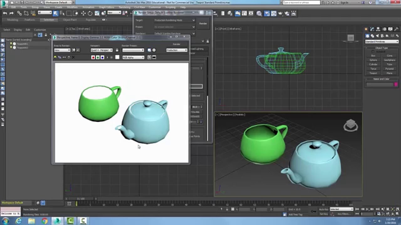 3ds Max 02-37 Changing the Background Color of the Rendering - YouTube