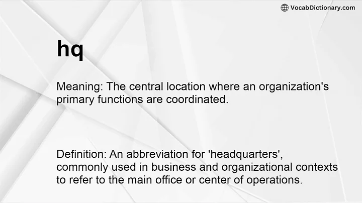 hq Meaning