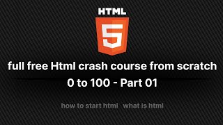 HTML for Beginners 2025 – What is HTML & How to Start Coding (Full Web Dev Crash Course Part 1)