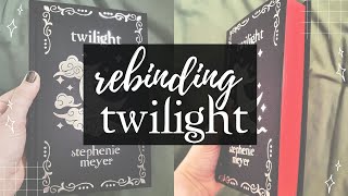 Rebinding all my Twilight paperbacks into custom Hardcover books! Pt 1 [Bookbinding,  Gothic Rebind]