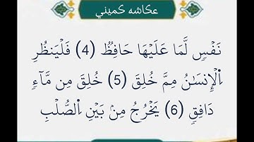 سوره الطارق للشيخ عكاشه كميني بروايه الكسائي