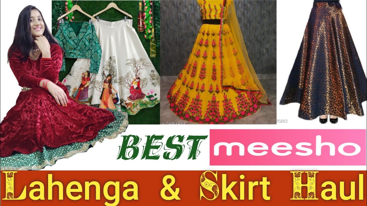 Meesho Lehenga HaulMeesho Skirt HaulCrop TopMeesho Haul 