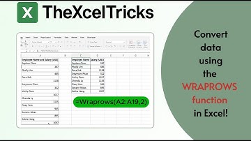 របៀបបម្លែងទិន្នន័យពីជួរឈរតែមួយឲ្យទៅជាពីរជួរដោយប្រើមុខងារ WRAPROWS