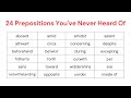 24 Prepositions You’ve Never Heard Of! | Unique Grammar Facts to Boost Your Vocabulary