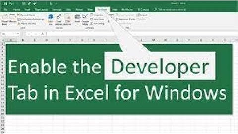 How to Enable the Developer Tab in Excel (Urdu and Hindi)