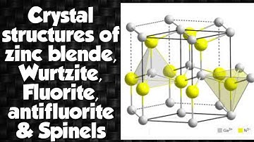 Lecture-22 on Crystal structures of zinc blende,Wurtzite,Fluorite & antifluorite by Prawesh Kumar