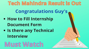 How To Fill Tech Mahindra Internship Document Form || Document Verification || Must Watch