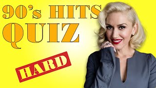 TOO HARD??  HITS OF THE 90s MUSIC QUIZ  | Guess the song