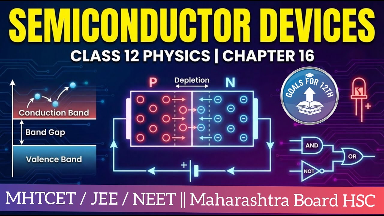 Physics class 12 | Physics Chapter 16 | Semiconductor Devices | MHTCET 2026, JEE 2026 & NEET 2026