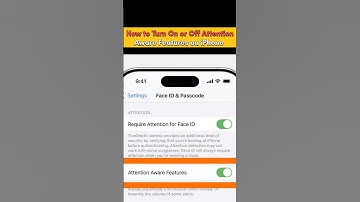 How to Turn On or Off Attention Aware Features on iPhone #iphonetricks  #iphonetips #youtubeshorts