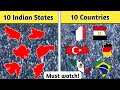 Top 10 indian states vs 10 countries population comparison 2023indian states vs world counties 