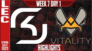 SK vs VIT Highlights | LEC Spring 2022 W7D1 | SK Gaming vs Team Vitality