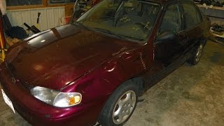 mw15545 1998 Geo Prizm 1.8 automatic 227039miles Elmers Auto Salvage 1998 Red Geo Prism