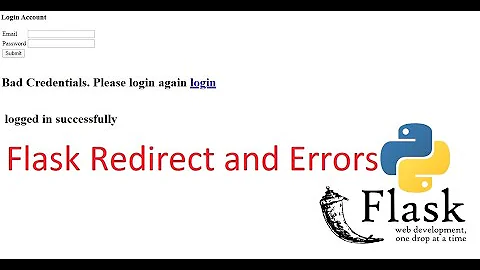 Flask Redirect and Errors