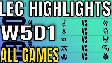 LEC Highlights ALL GAMES W5D1 Spring 2022 | Week 5 Day 1
