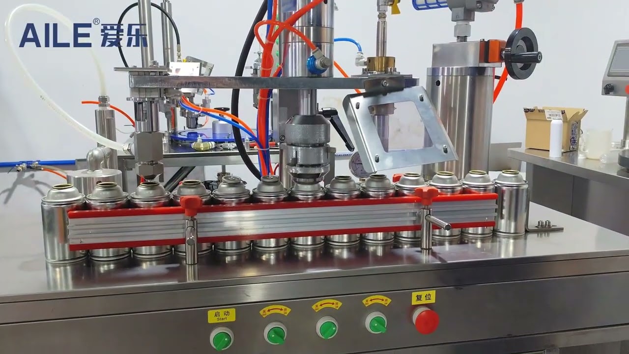 AILE Insecticide Spray Air Freshener Aerosol Semi Automatic  3 in 1 Aerosol Filling Machine