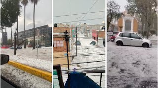 EN VIVO l GRANIZADA en PUEBLA deja INUNDACIONES y DERRIBA ÁRBOLES y ESPECTACULARES