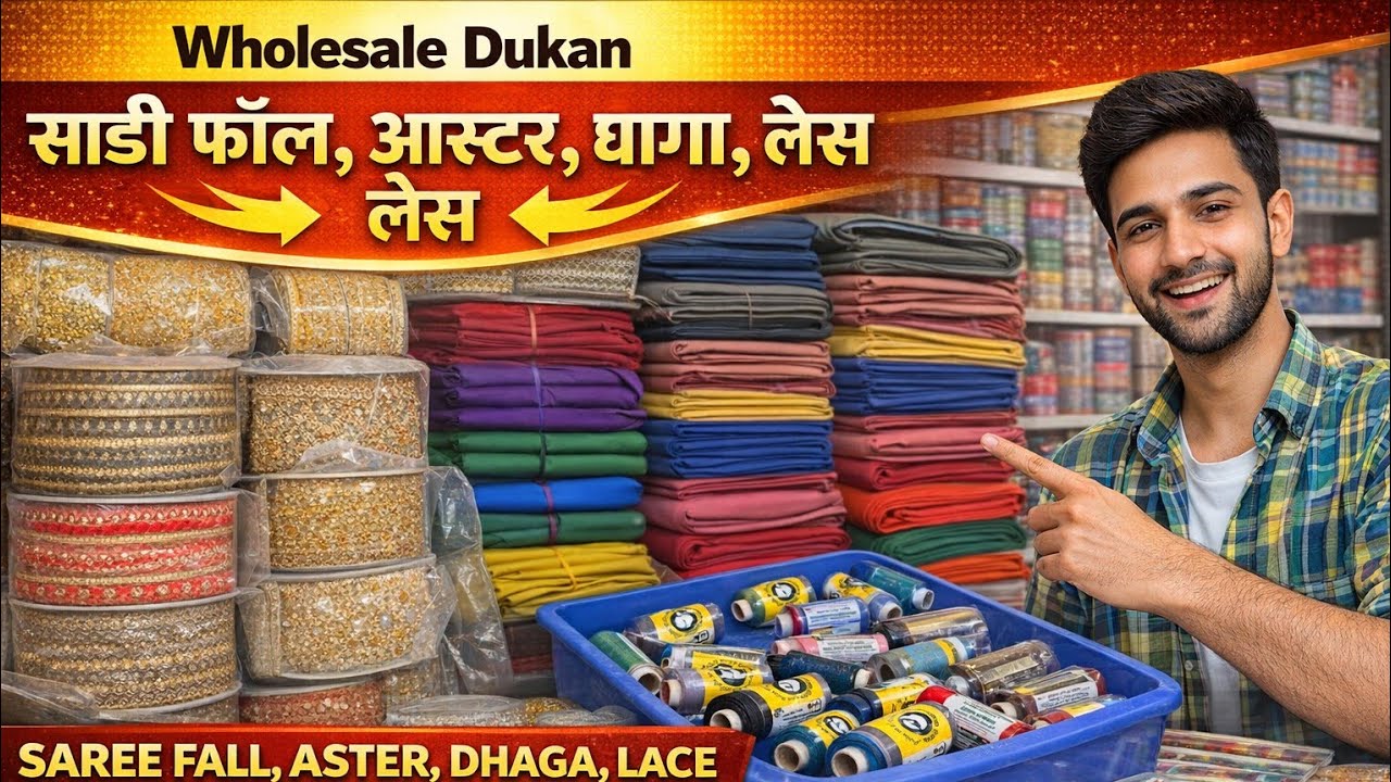 Saree Fall Aster Dhaga Lace Wholesale | Tailoring Material Market