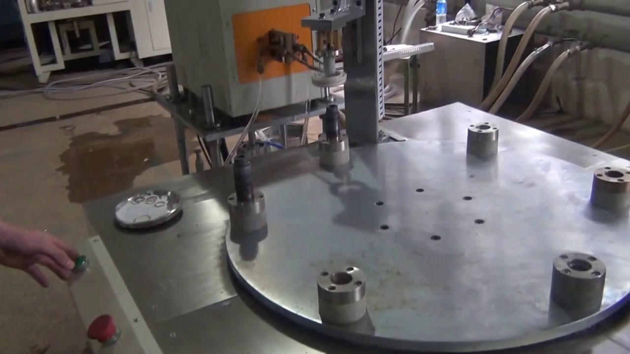 Rotary table induction brazing machine for high capacity production