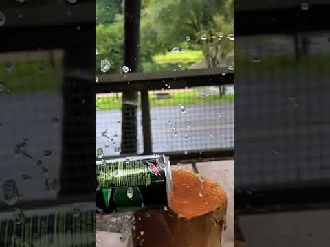 Kubey Nova G10 vs Mountain Dew can full of water. In super slow motion, with sweet zeroG water drops