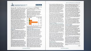 Section 301: Tariff Exclusions on U.S. Imports from China