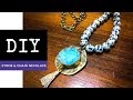 How To Make A Beaded Gemstone & Chain Necklace With Pendant