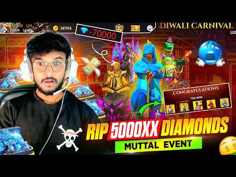 😡DIWALI CARNIVAL LO SCAM 😭 | 5000Xx...?💵💸 🤯 DIAMONDS RIP 🥹🥹|FREE FIRE LIVE IN TELUGU ✅ #sanzzoff