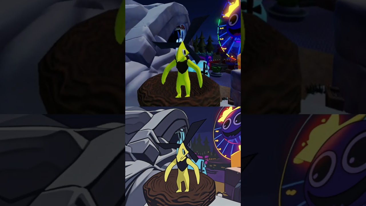 Rainbow Friends 2 Original Yellow Vs Anime Yellow Jumpscare