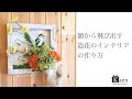 造花で作るオシャレで立体的なフラワーアレンジメント！　額から飛び出すフラワーインテリアの簡単な作り方！