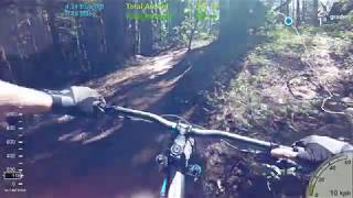 UC Emma McCrary trail MTB. Stabilized GoPro Karmagrip chestmount.