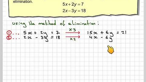 Solving simultaneous equations by first multiplying