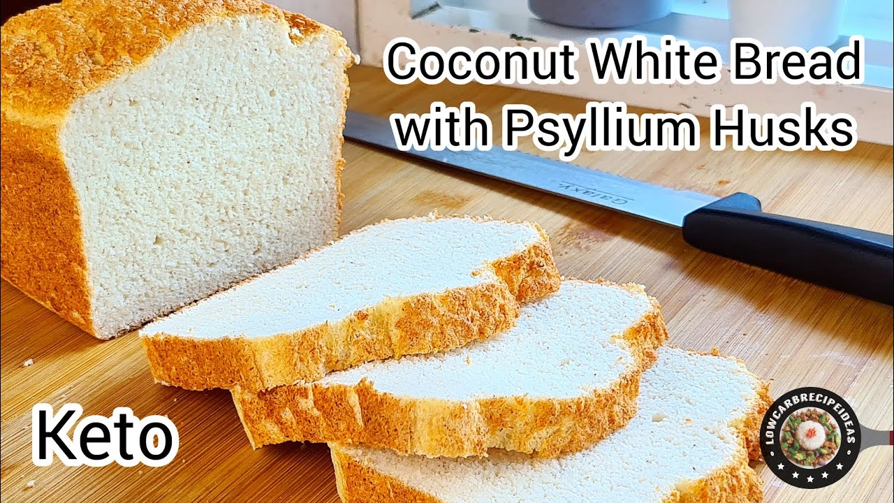 KETO COCONUT WHITE BREAD WITH PSYLLIUM HUSKS | 1G NET CARB ONLY | LIGHT & SOFT | BEST SANDWICH BREAD