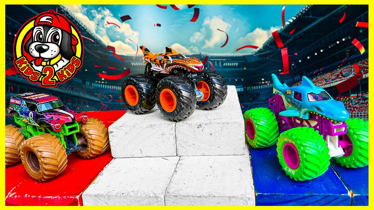 Monster Truck OLYMPICS🏅COMPILATION (Mud Racing, Freestyle Arena Crashes, Soccer & Basketball)