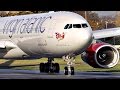 Virgin Atlantic &amp; American A330-300 | Closeup Takeoffs at Manchester Airport | Plane spotting