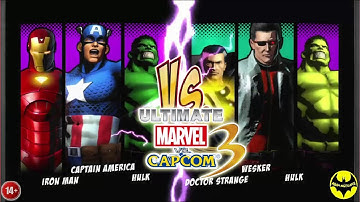 Gameplay ULTIMATE MARVEL VS. CAPCOM 3  Captain America Hulk Iron Man In Arcade Mode #marvel #fight